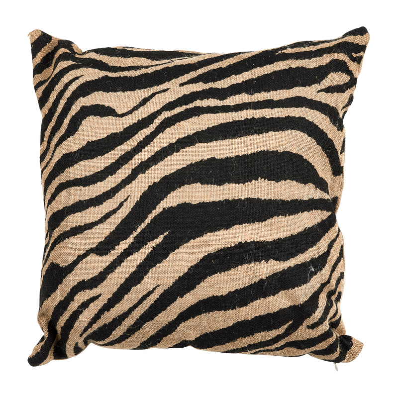 Sierkussen jute - zebra dessin - 45x45 cm 