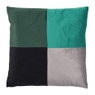 Sierkussen vakken - donkergroen - 45x45 cm