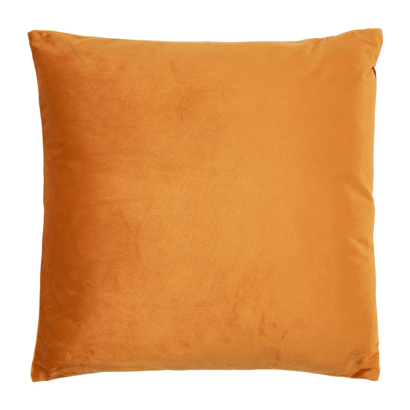 Sierkussen vakken - okergeel - 45x45 cm