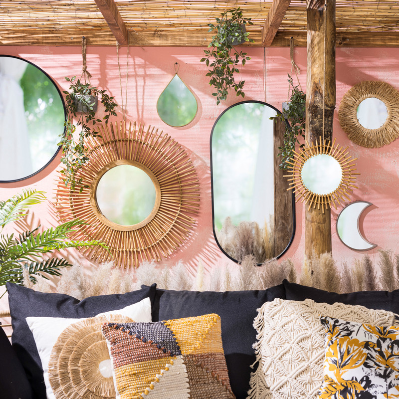 Sierkussen bloemen - geel/zwart - 45x45 cm