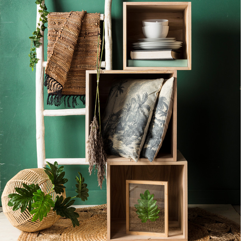 Sierkussen gravure huis - 45x45 cm