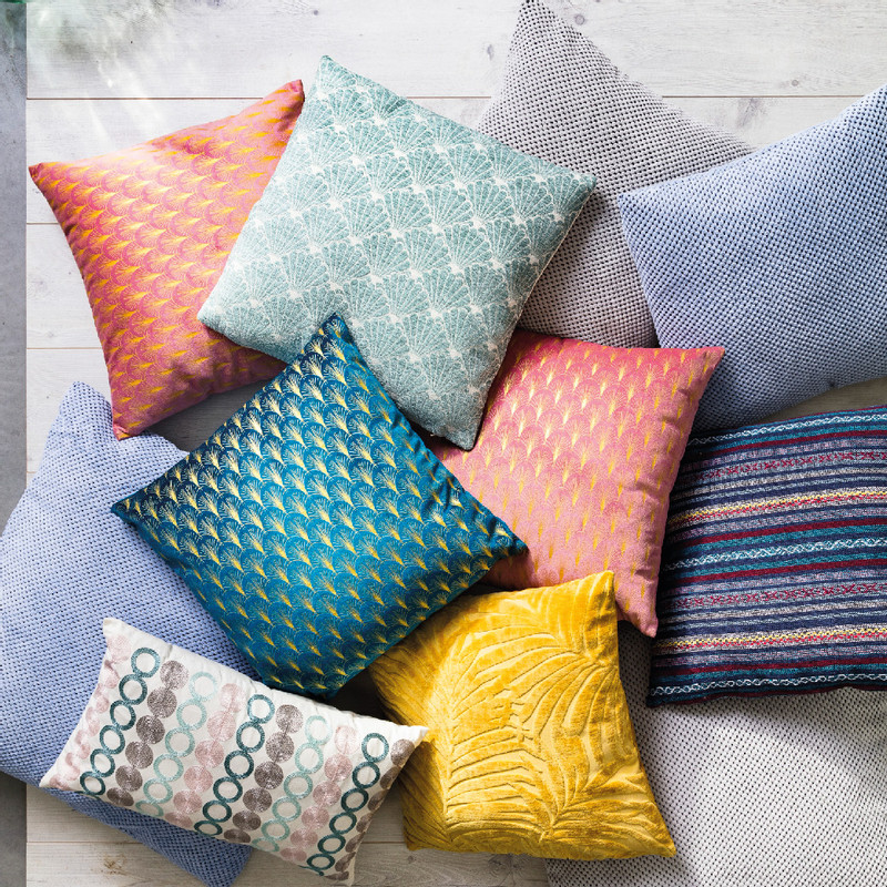 Kussen goud/roze - 45x45 cm