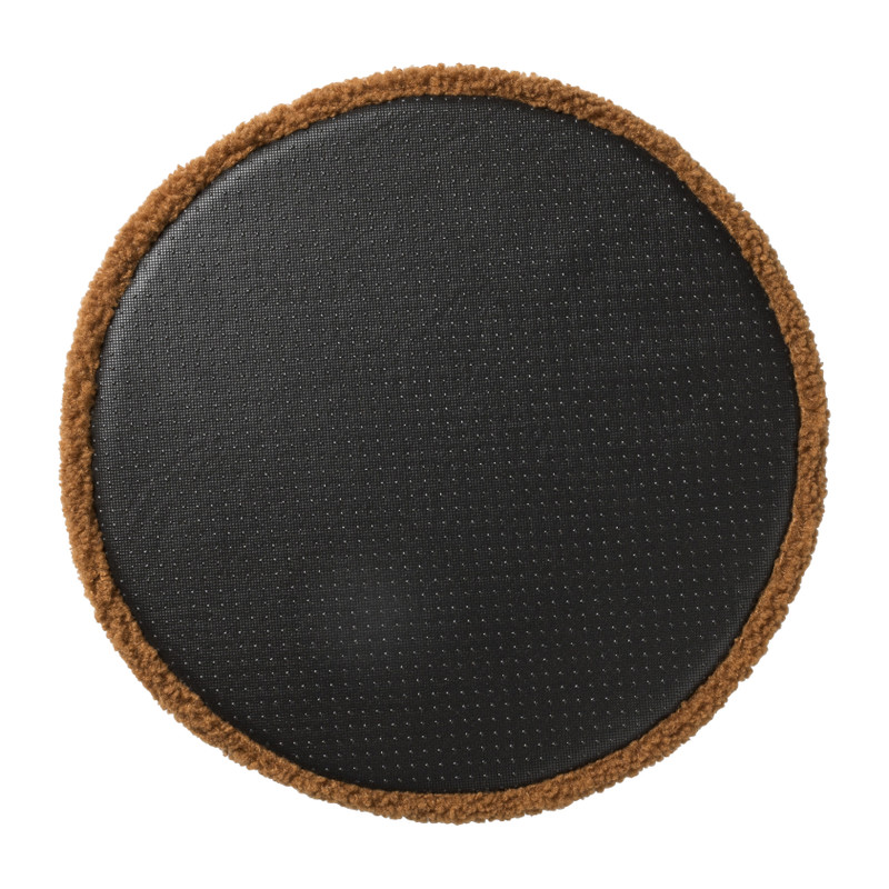 Zitkussen teddy - bruin - ø38 cm 