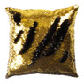Sierkussen pailletten - zwart/goudkleurig - 43x43 cm