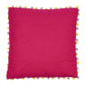 Sierkussen pompom - roze - 45x45 cm 