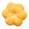 Velvet bloem sierkussen - geel - 45x45 cm
