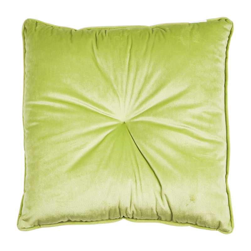 Sierkussen met knoop - groen - 45x45 cm 