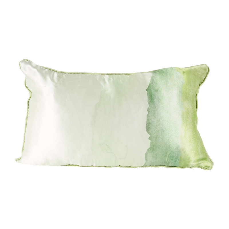 Sierkussen satijn gradient - groen - 30x50 cm 