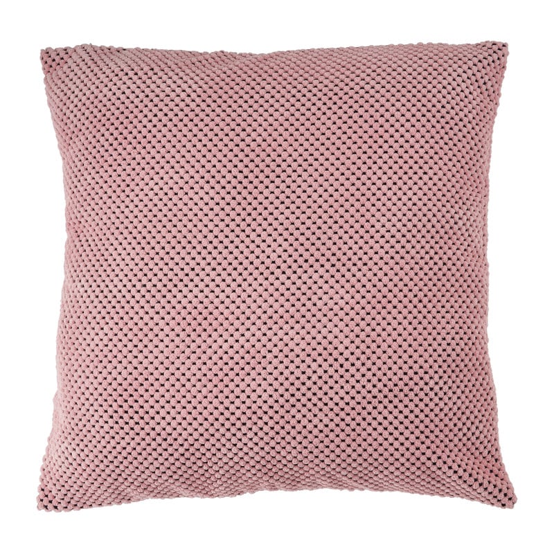 Sierkussen blokje - poederroze - 45x45 cm