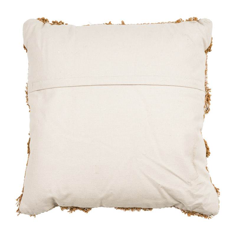 Sierkussen zigzag dessin - geel - 45x45 cm 