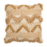 Sierkussen zigzag dessin - geel - 45x45 cm 