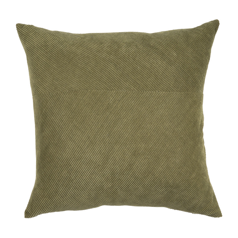 Sierkussen rib - groen - 45x45 cm 