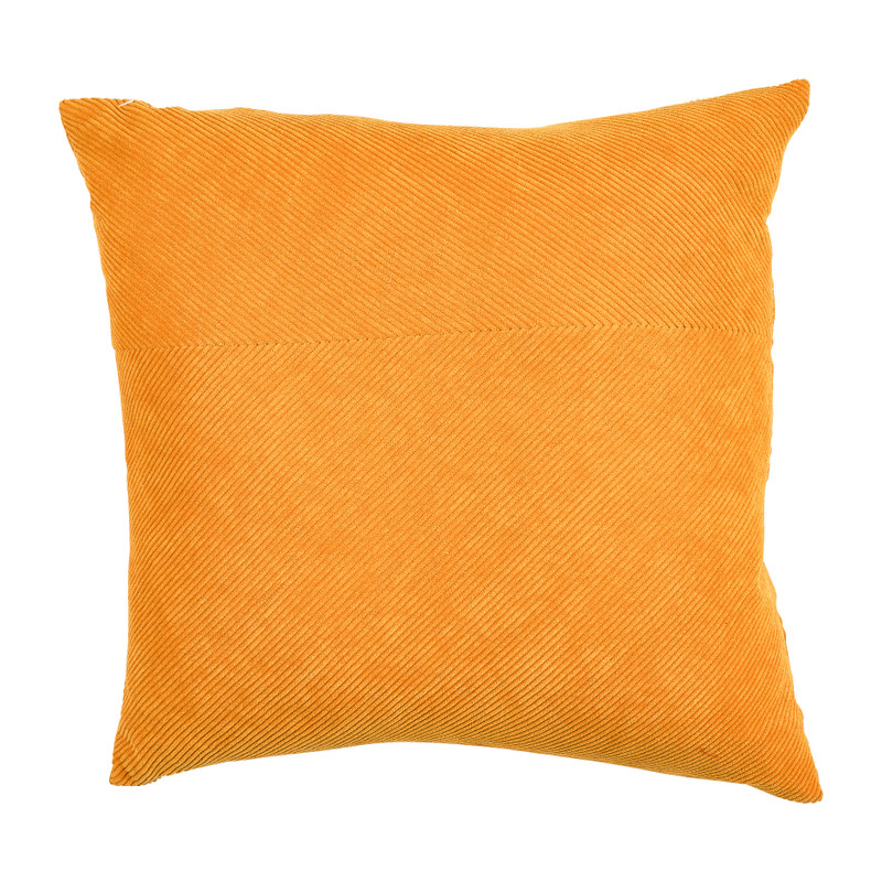 Sierkussen rib - okergeel - 45x45 cm 