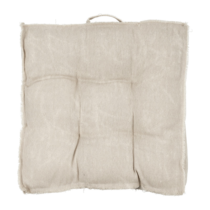 Zitkussen washed - beige - 44x44 cm