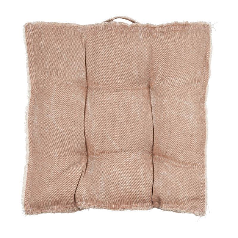 Zitkussen washed - roze - 44x44 cm
