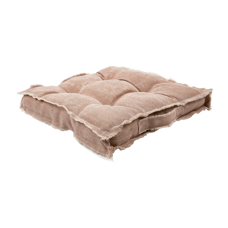 Zitkussen washed - roze - 44x44 cm