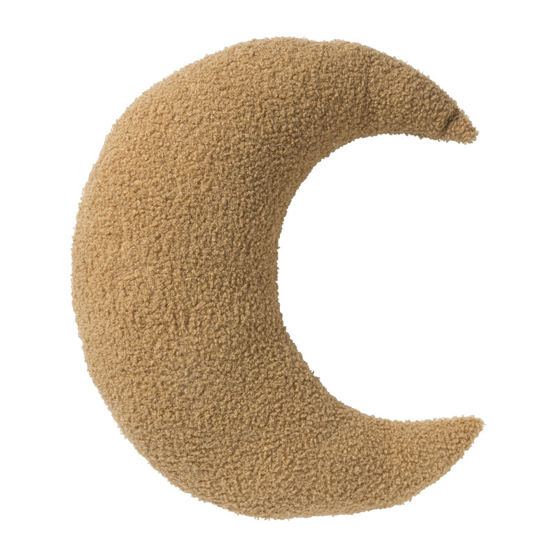 Sierkussen maan teddy - bruin - 45x20 cm