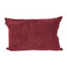 Sierkussen ribbel velours - bordeaux - 60x40cm