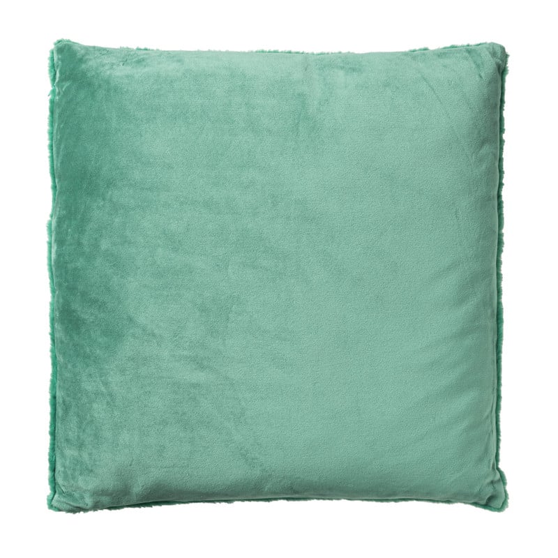 Sierkussen imitatie bont - groen - 45x45 cm 
