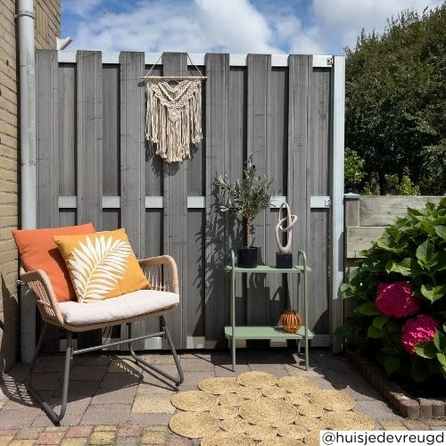 Sierkussen blad - oker geel - 45x45 cm 