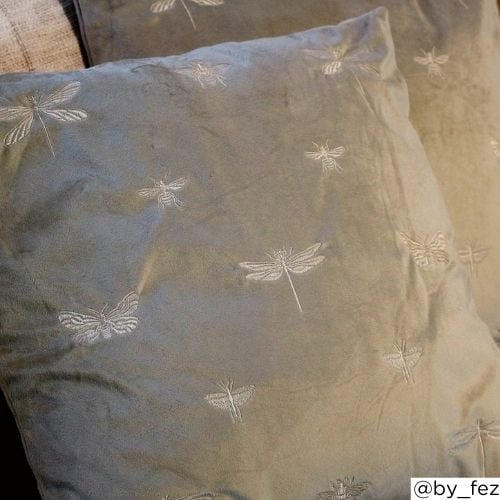 Sierkussen libelle - beige - 45x45 cm