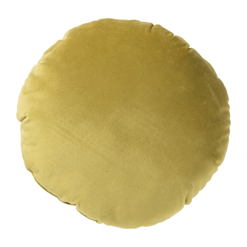 Sierkussen rond - okergeel - ø30 cm 