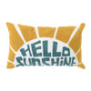 Sierkussen hello sunshine - groen/ geel - 50x30 cm 