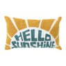 Sierkussen hello sunshine - groen/ geel - 50x30 cm 