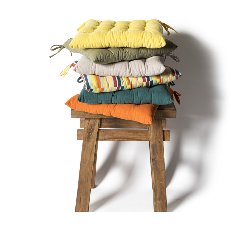 Zitkussen streep -  multikleur - 40x40cm