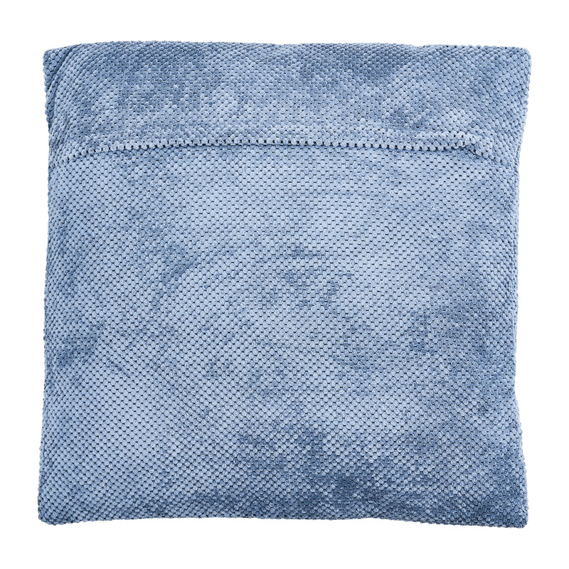 Sierkussen blokje - steenblauw - 60x60 cm