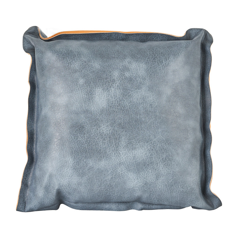 Sierkussen leer - grijs - 45x45 cm