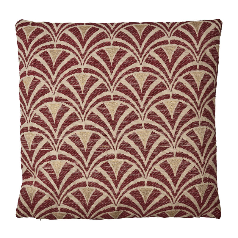 Sierkussen art deco - rood - 45x45 cm