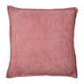 Sierkussen rib met bies - roze - 45x45 cm
