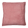 Sierkussen rib met bies - roze - 45x45 cm