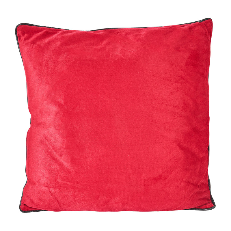 Sierkussen kraanvogel - velvet rood - 45x45 cm