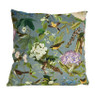 Sierkussen velvet vogel - mintgroen - 45x45 cm