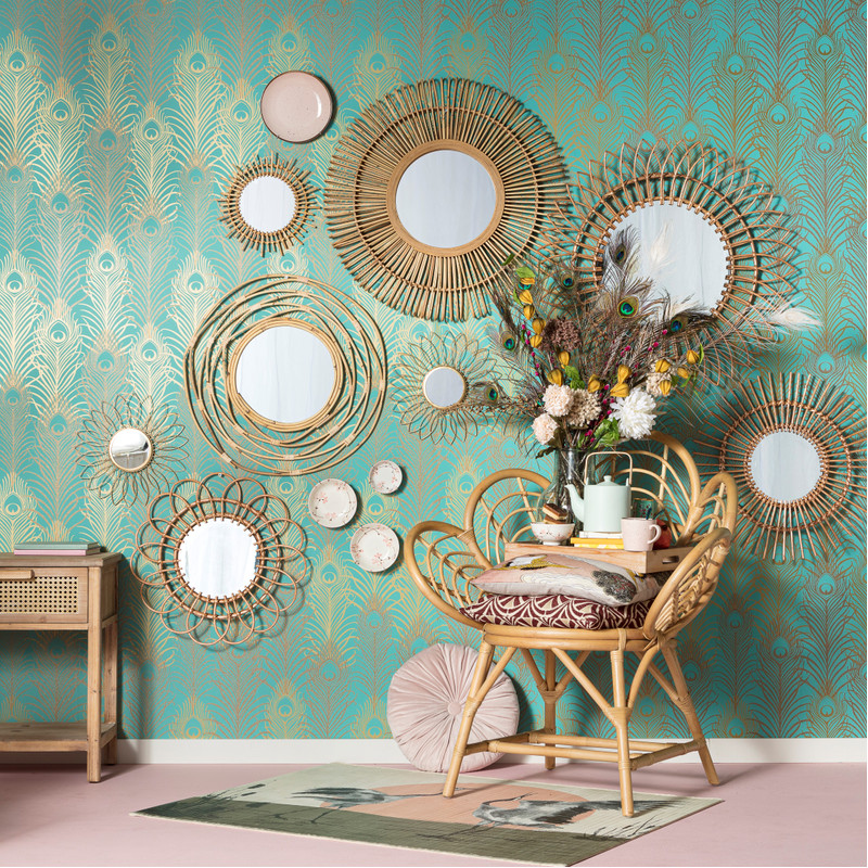 Sierkussen velvet rond - roze - ?40 cm