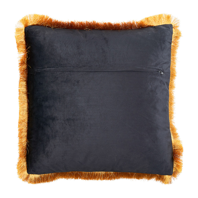 Sierkussen velvet slang - zwart - 45x45 cm