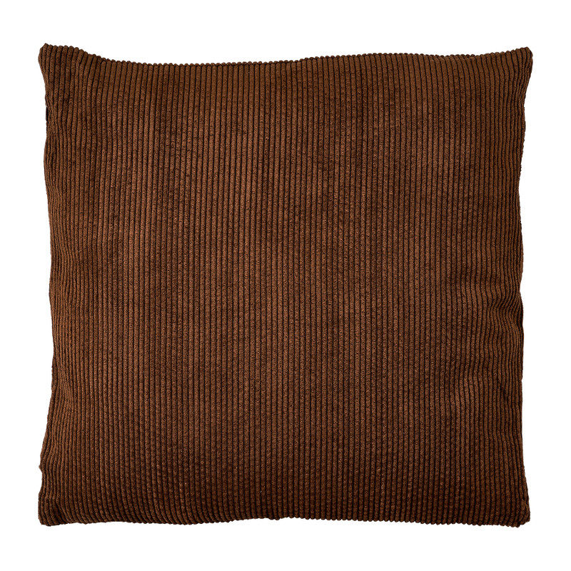 Sierkussen rib - bruin - 40x40 cm