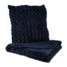 Sierkussen en plaid set - blauw