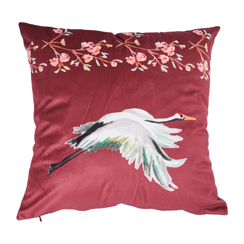 Sierkussen Catchii x Xenos - rood - 45x45 cm