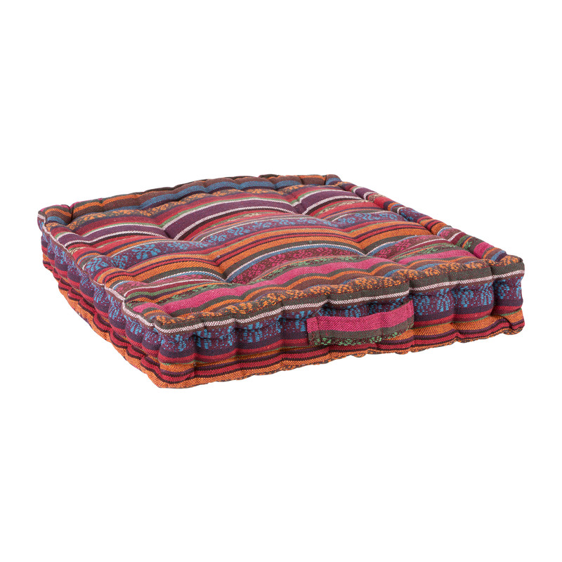 Matraskussen Mexican - rood/paars - 40x40 cm