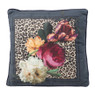 Sierkussen velvet - luipaard/ bloemen - 45x45 cm 