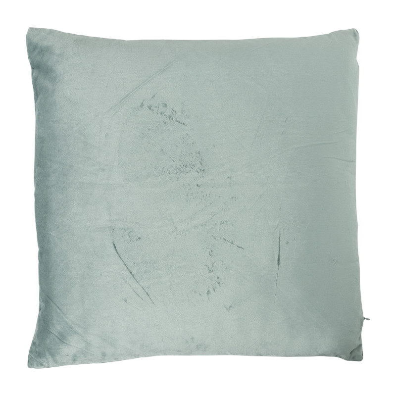 Sierkussen velvet - goud/blauw - 45x45 cm