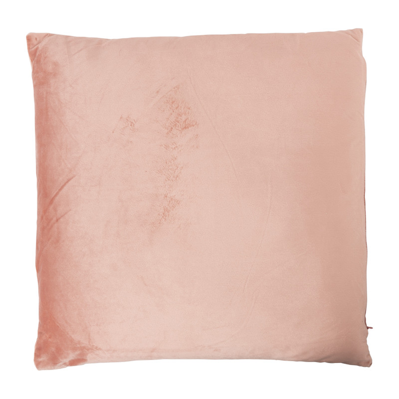 Sierkussen velvet - goud/oud roze - 45x45 cm