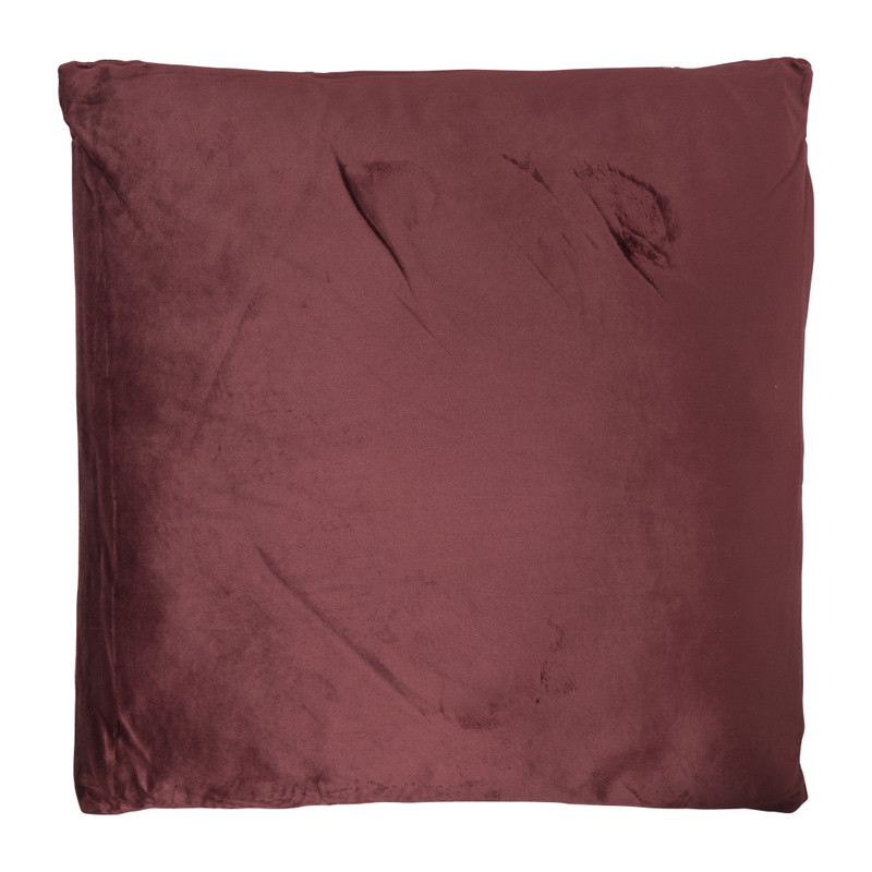 Sierkussen velvet - goud/rood - 45x45 cm