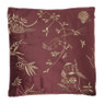 Sierkussen velvet - goud/rood - 45x45 cm