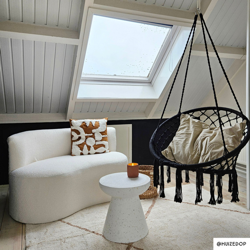 Sierkussen abstract - bruin - 45x45 cm 