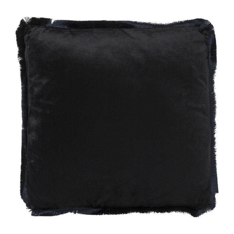 Sierkussen velvet franjes - kat - 45x45 cm 