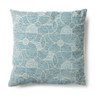 Sierkussen chenille art deco - blauw - 45x45 cm